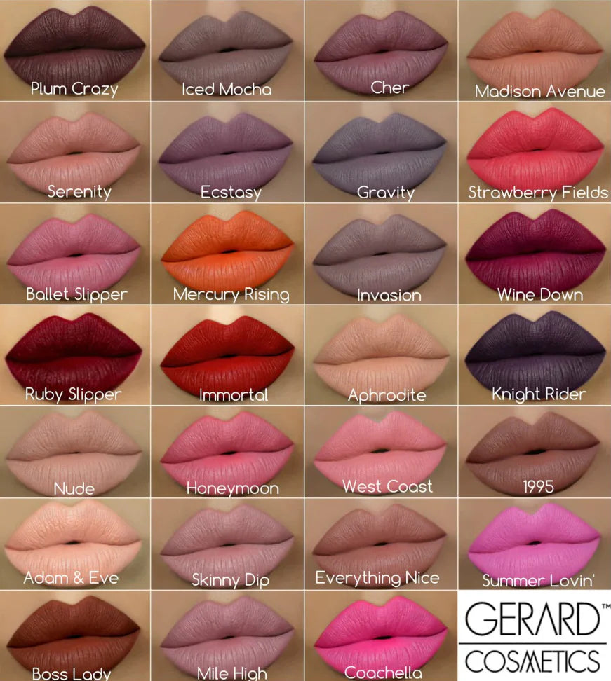 Gerard Cosmetics Hydra Matte Liquid Lipstick, Wine Down