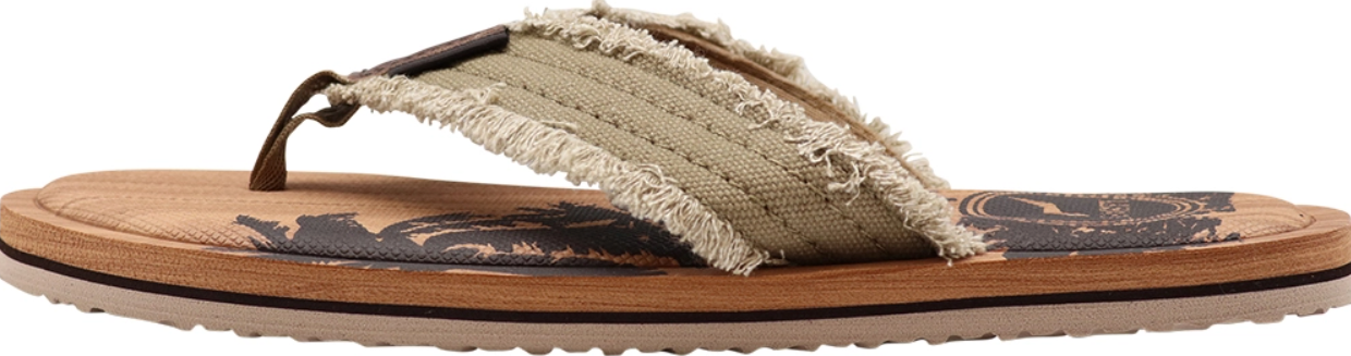 NORTY - Men's Memory Foam Footbed Sandals - Tan Canvas (13115)