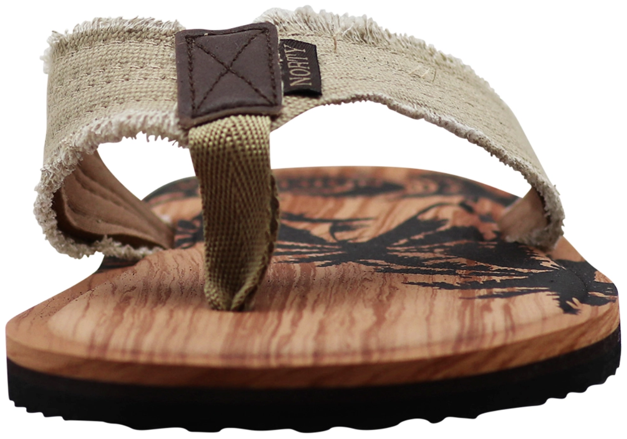 NORTY - Men's Memory Foam Footbed Sandals - Tan Canvas (13115)