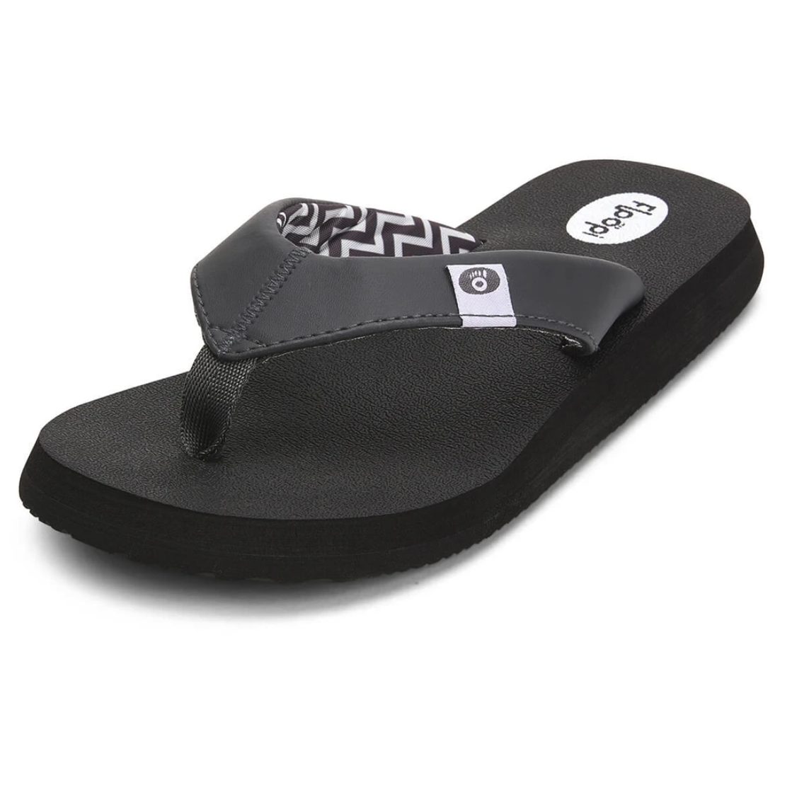 Floopi Women's Bella Yoga Mat Thong Flip Flop (Gray 518)