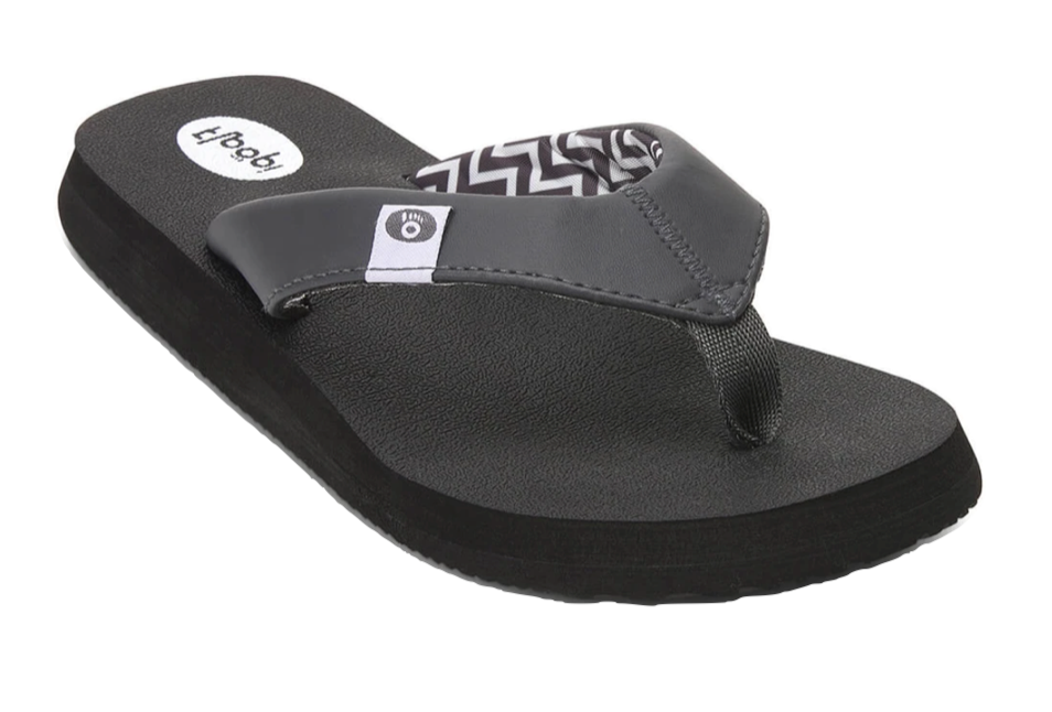 Floopi Women's Bella Yoga Mat Thong Flip Flop, Gray(518)