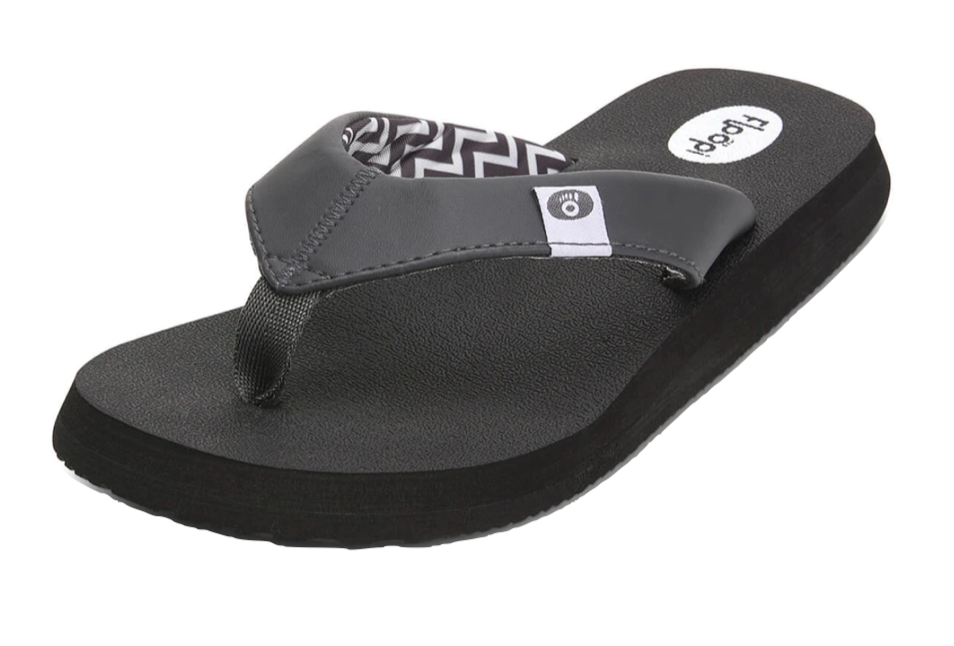 Floopi Women's Bella Yoga Mat Thong Flip Flop, Gray(518)
