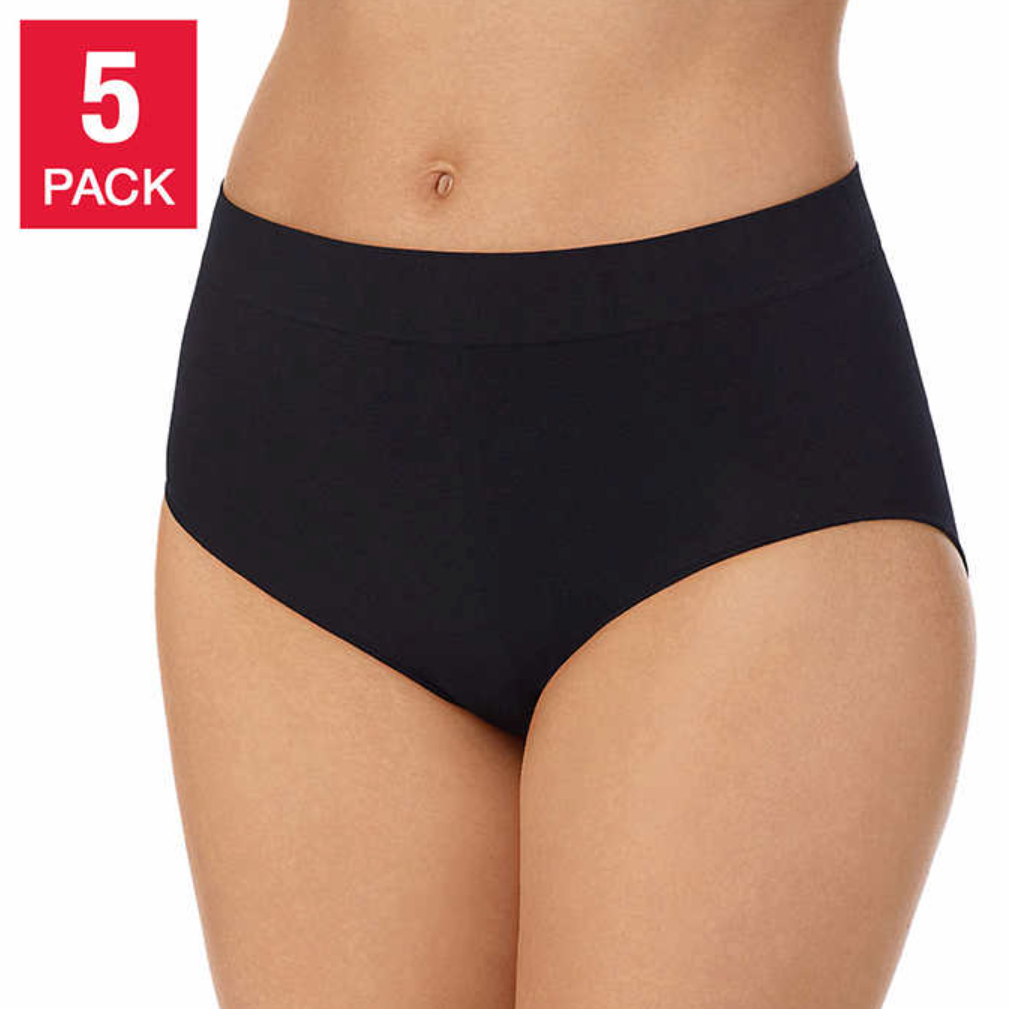 Carole Hochman Ladies' Seamless Brief, {5-pack} assorted colors