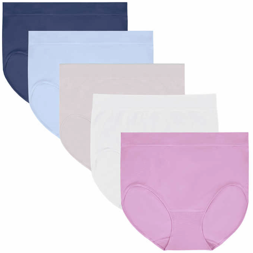 Carole Hochman Ladies' Seamless Brief, {5-pack} assorted colors