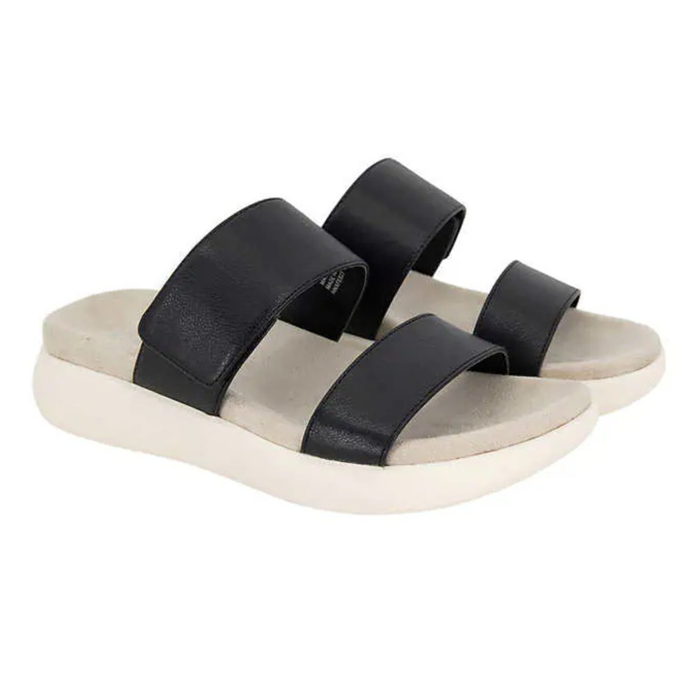 Kensie Ladies' Double Band Sandal, Black