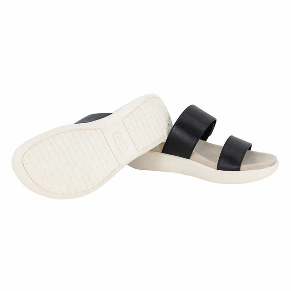 Kensie Ladies' Double Band Sandal, Black