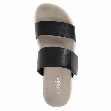 Kensie Ladies' Double Band Sandal, Black