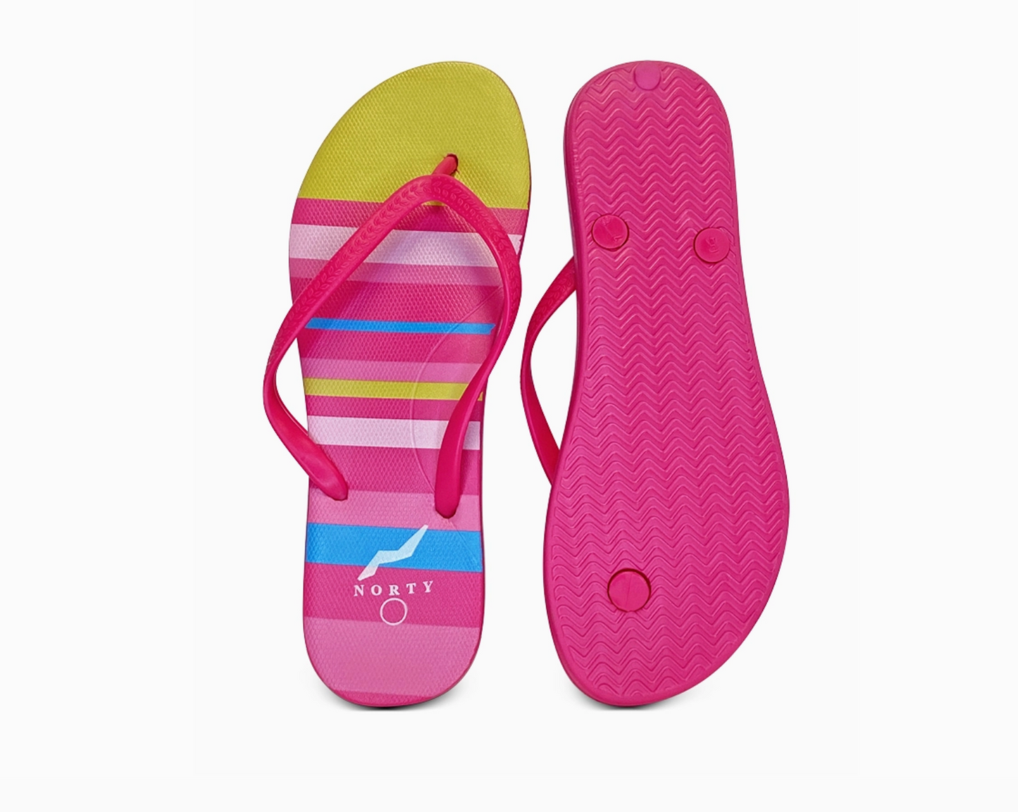 NORTY Womens Eva Flip Flop Sandal Stripes, Multi Stripe (22018B)