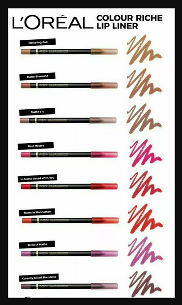 L'OREAL Paris Colour Riche Matte Lip Liner, Matte-Ing Call (114)