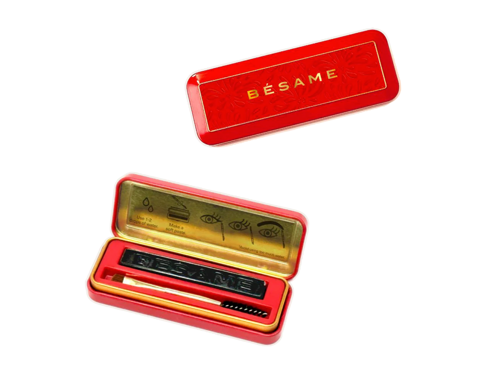 Besame Cosmetics Cake Mascara, Liner & Brow & Brow Definer, Black