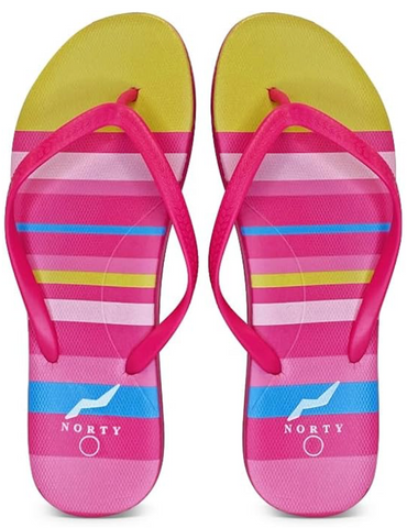 NORTY Womens Eva Flip Flop Sandal Stripes, Multi Stripe (22018B)