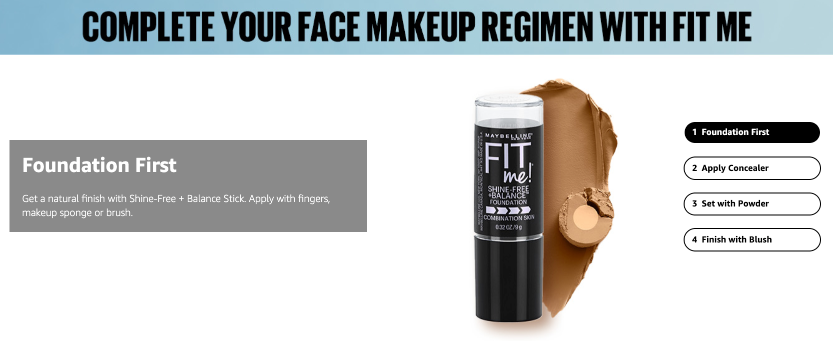 Maybelline Fit Me Shine Free Stick Foundation
