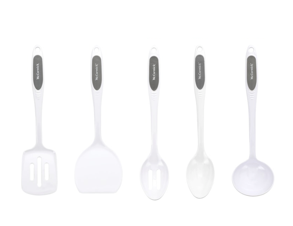McCormick Long Handle Slotted Serving Spoon – White (1-Pack)