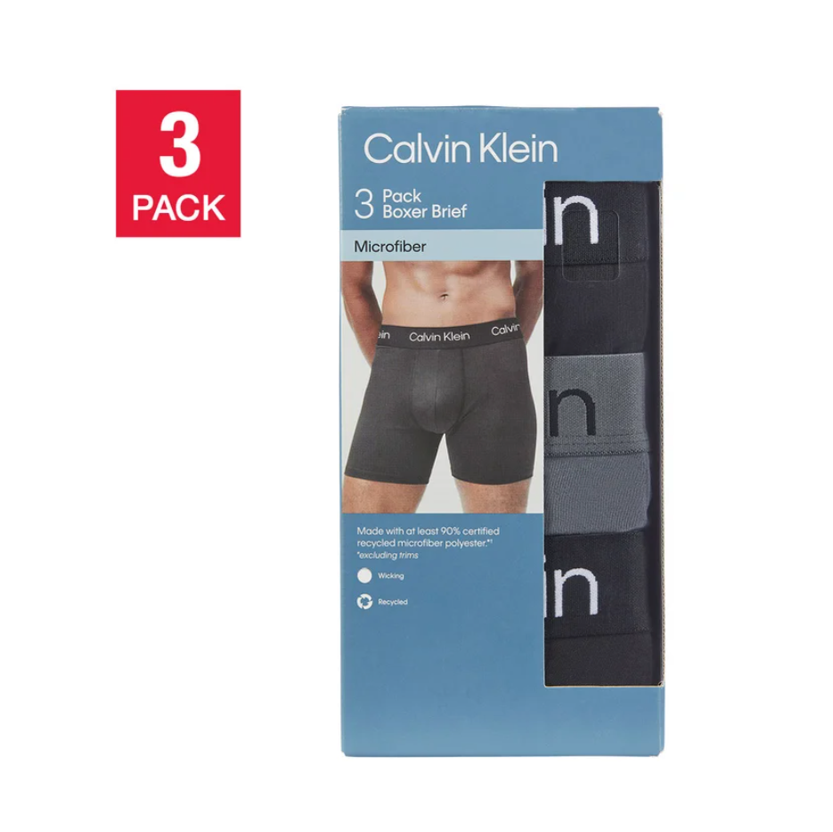 Calvin Klein Men's Boxer Brief, Assorted Colors (3-pack)