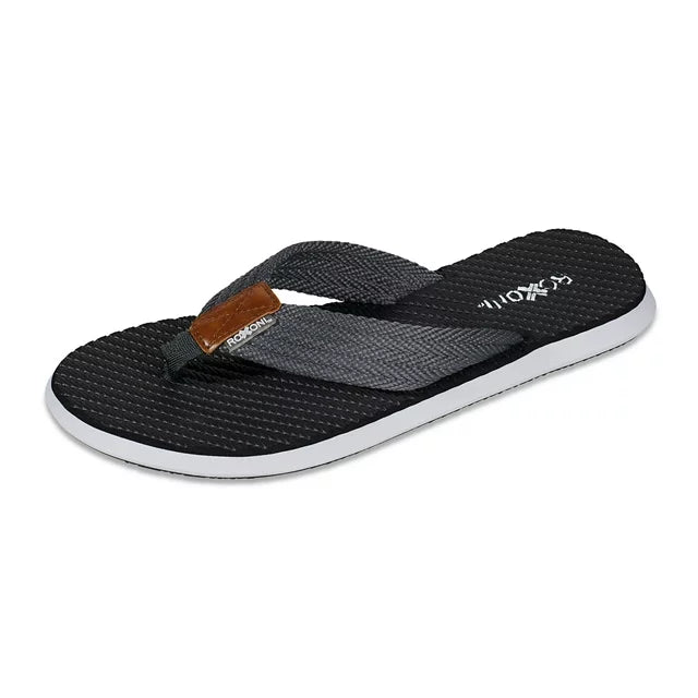 Roxoni Men's Thong Flip Flops Beach/Pool Outdoor Sandals (1258)