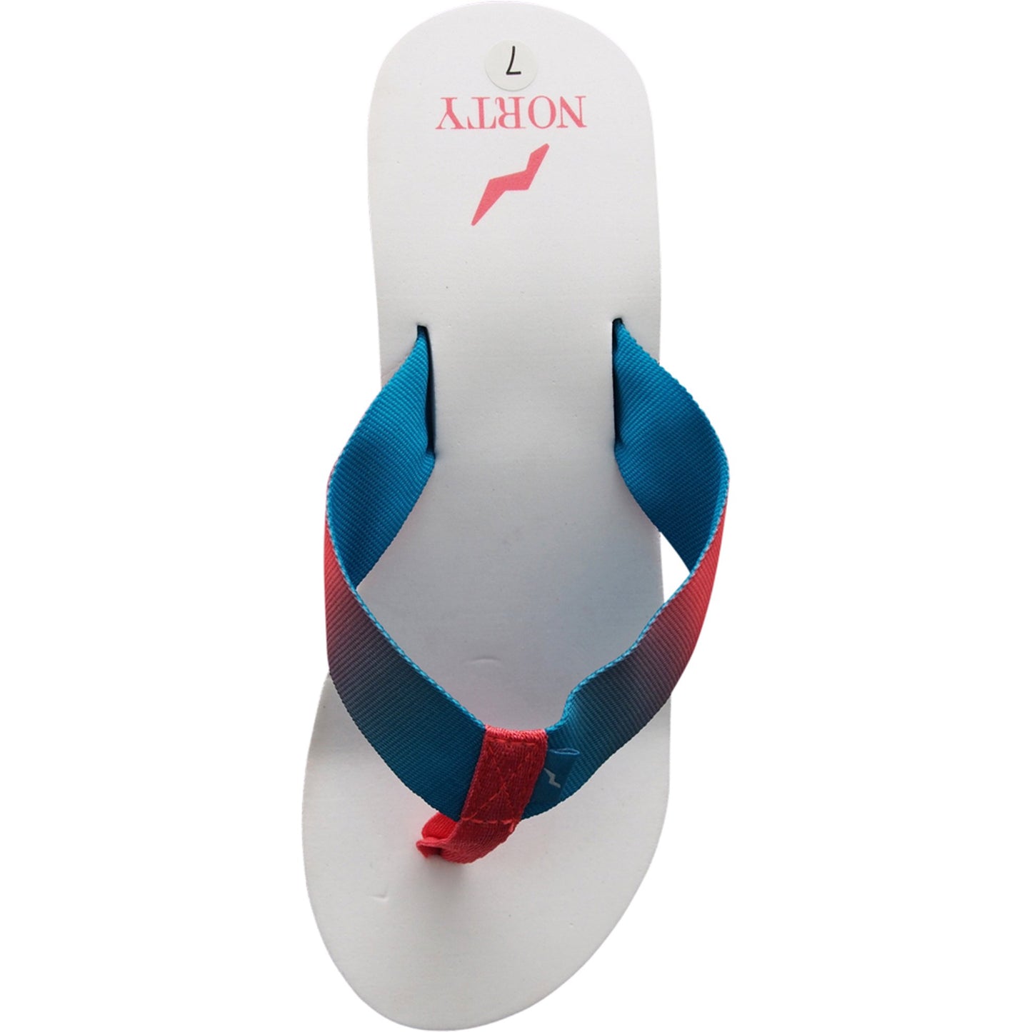 Norty Womens Sandal Flip Flop Wedge Turq Watermelon (15401)