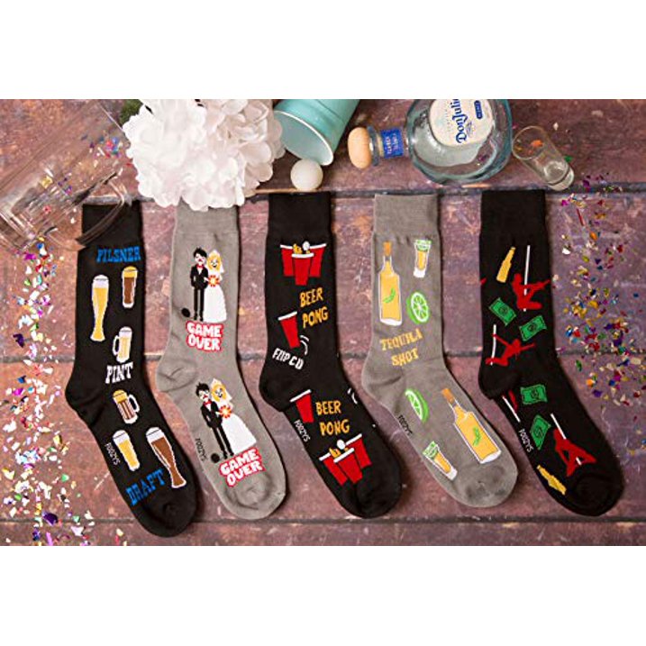 Foozys Men’s Tequila Shot Late Night Party - Tequilla Shot Socks
