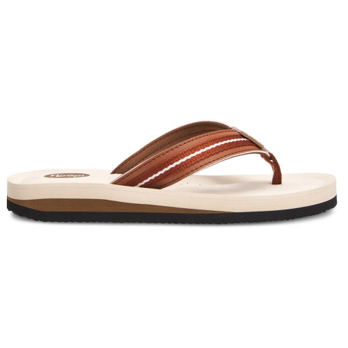 Floopi Women's Zoey Thong Flip Flop (Tan Brown 520)