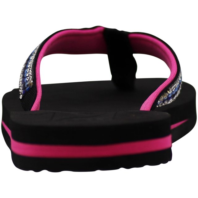 NORTY Womens Flip Flops Adult Female Sandals Black Gem (12055)