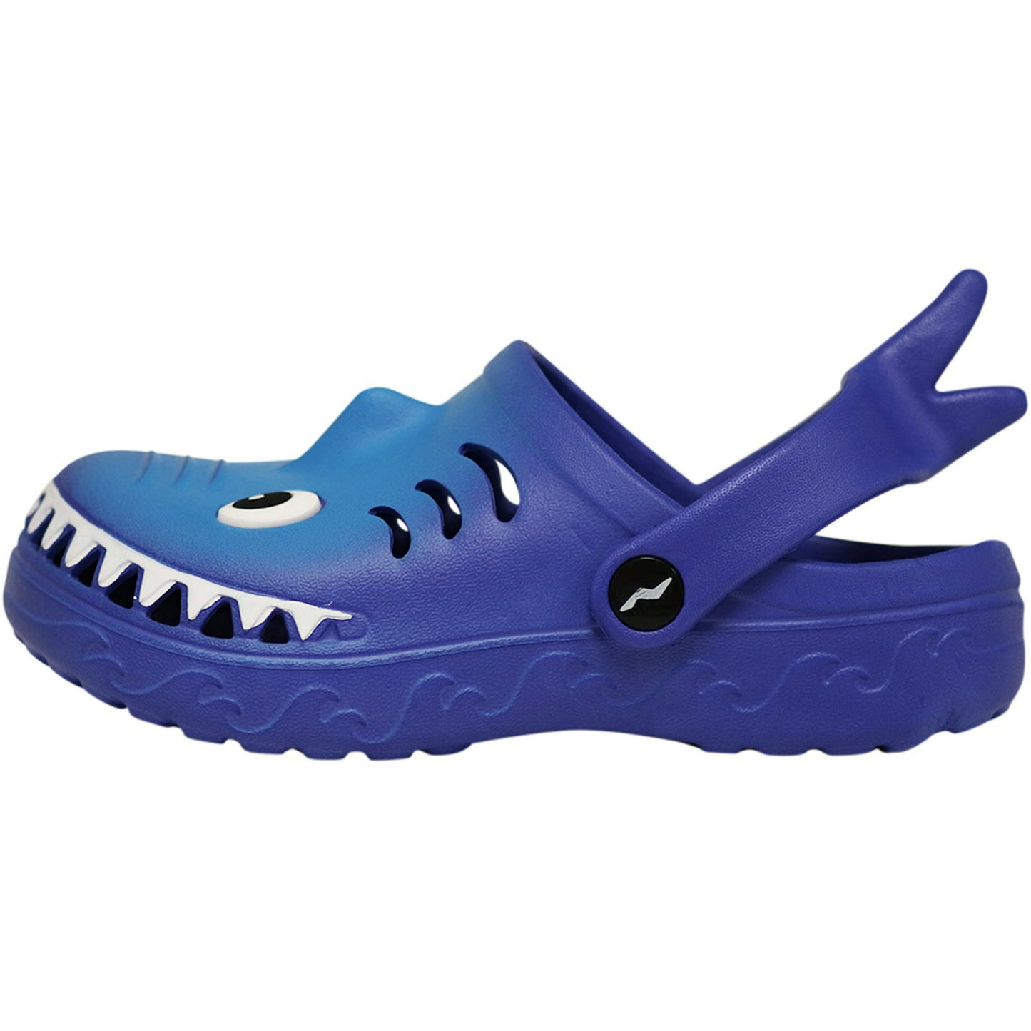 NORTY - Boy's Girl's Children Toddler Kid Fun Slip on Sandal Slipper Clog Shoe - Blue Shark (C1210)