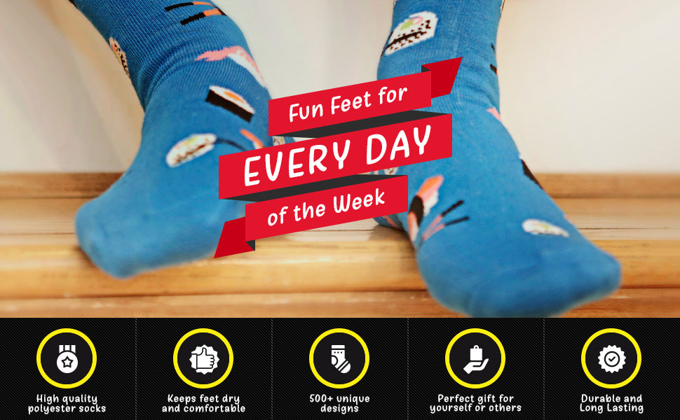 Foozys Men’s Bowling Cool Sports Novelty Crew Socks