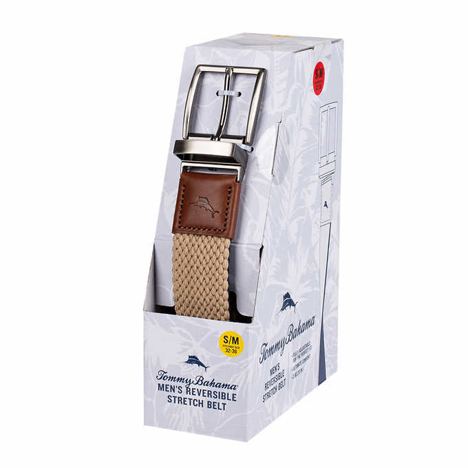 Tommy Bahama Men's Stretch Braided Reversible Belt