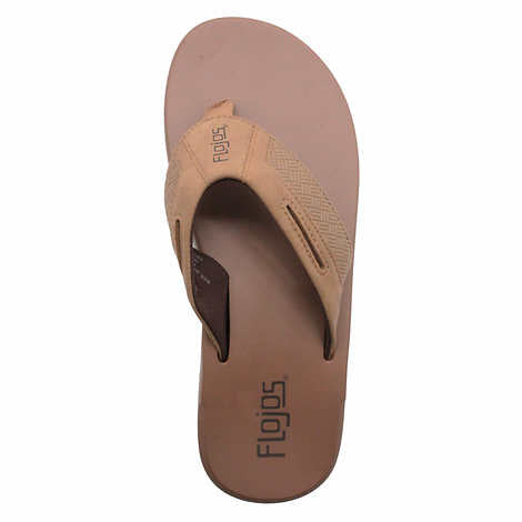 Flojos Men's Flip Flop, Tan, 12