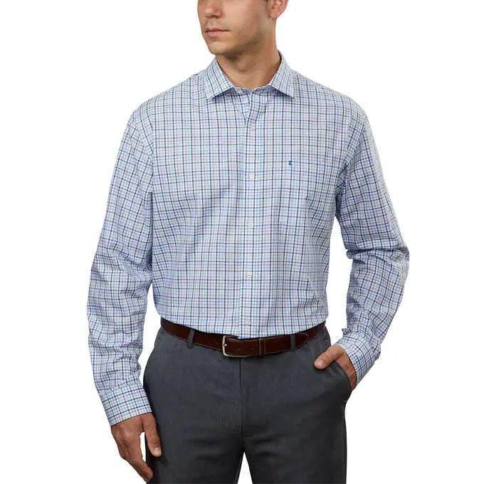 izod blue dress shirt Royal Texture L/S Button-down Dress Shirt - Izod Sportswear