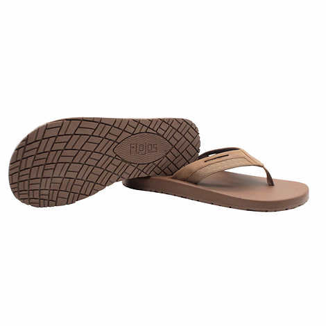 Flojos Men's Flip Flop, Tan, 12