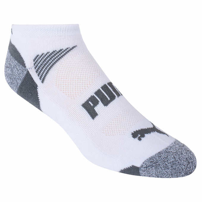 PUMA Men's No Show Sock (6-12) White (10-Pair)