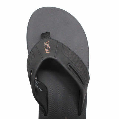 Flojos Men's Flip Flop, Black, 12
