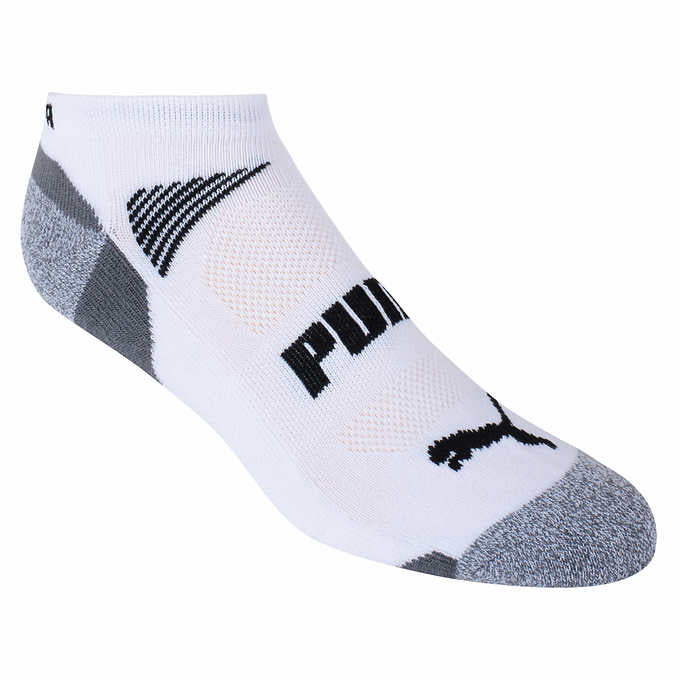 PUMA Men's No Show Sock (6-12) White (10-Pair)