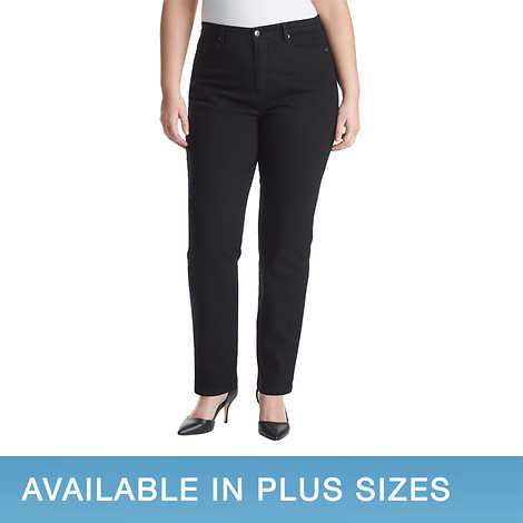 Gloria Vanderbilt Ladies' Amanda Stretch Denim Jean, Black, 18 Average