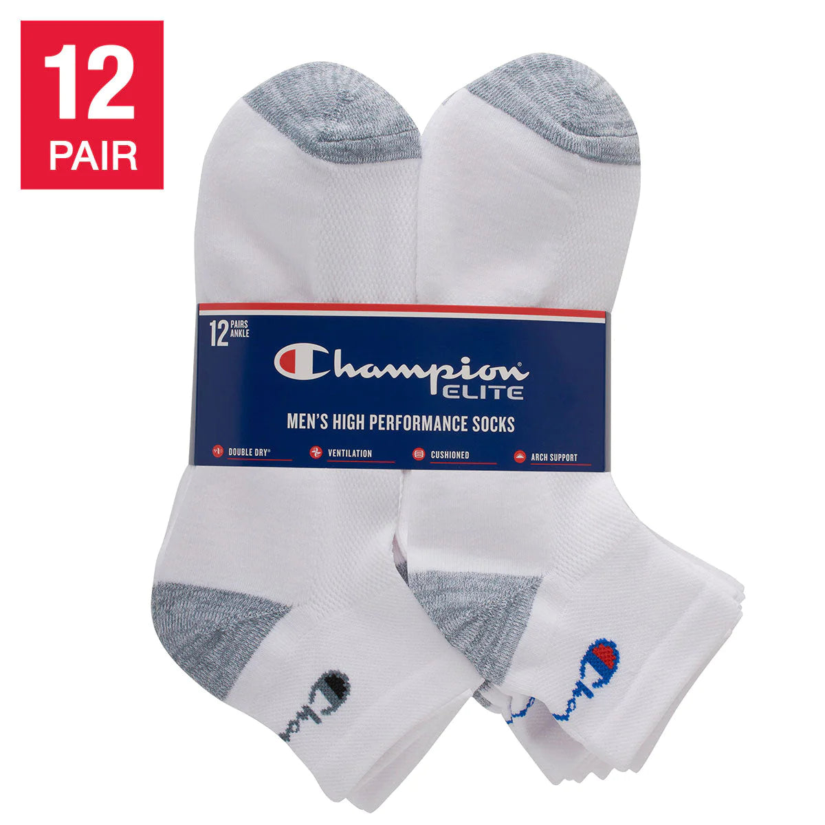 Champion Men's Ankle Sock (12-pair)