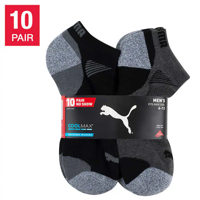PUMA Men's No Show Socks