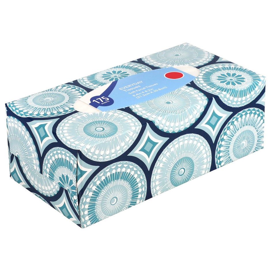 Everyday 2-Ply Facial Tissues, 175-ct. Box (2-Pack) Assorted