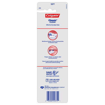 Colgate Classic Clean Toothbrush Soft (3 Pack)
