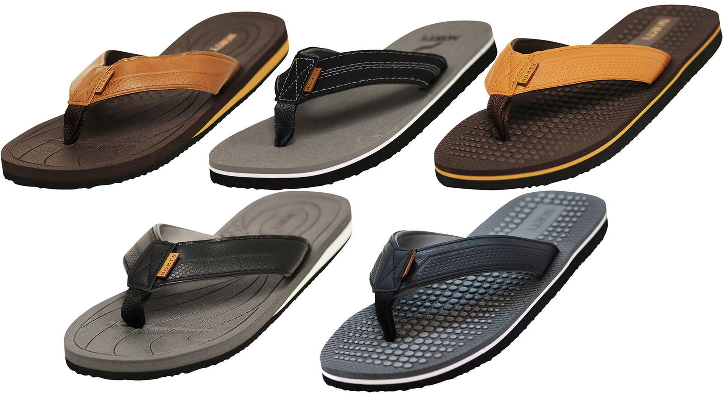 NORTY Men's Flip Flop Sandal - Brown Tan (11141)