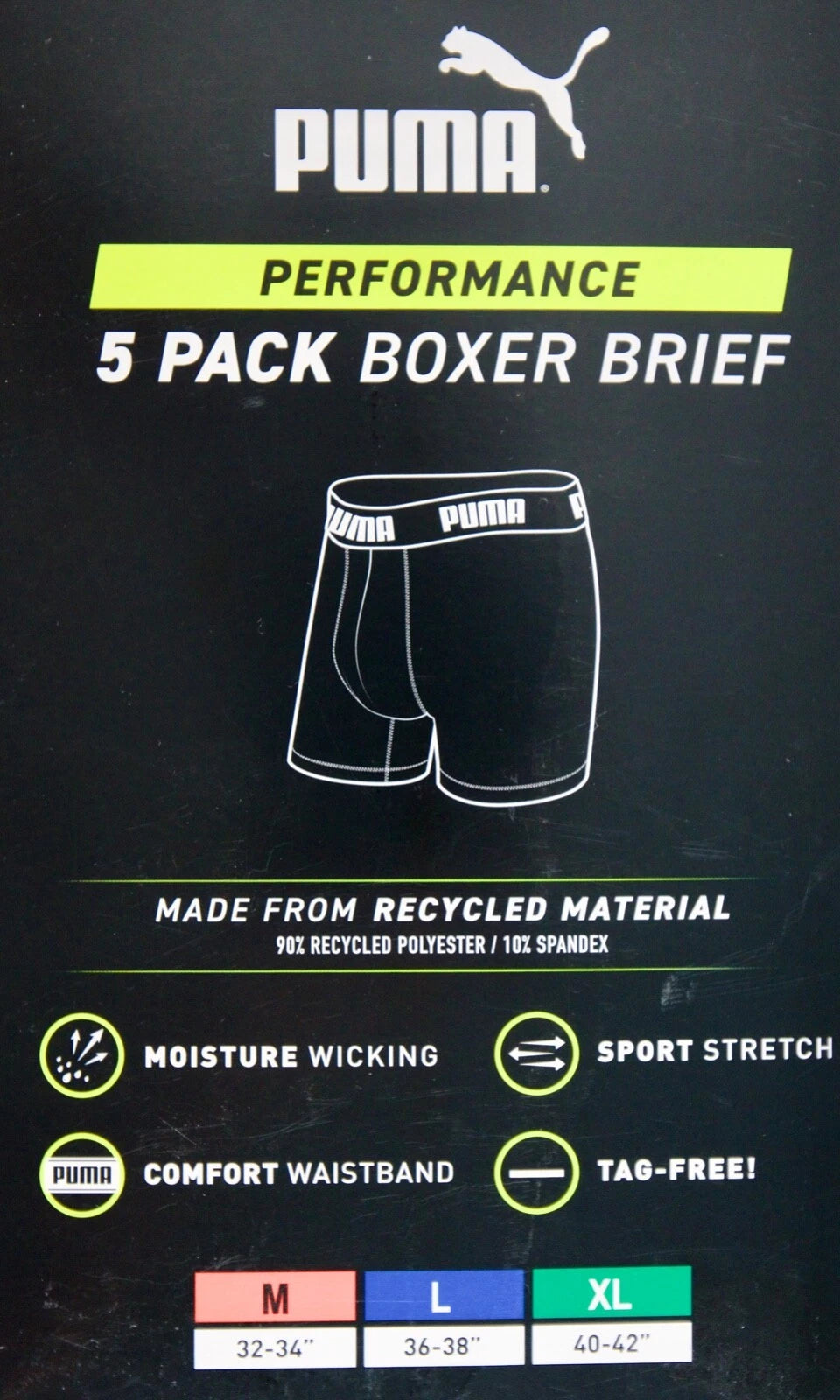 PUMA Men's Boxer Brief (5 pack)