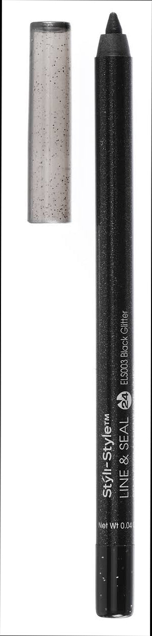 Styli-Style Line & Seal Semi-Permanent Eye Liner - Black Glitter - ADDROS.COM