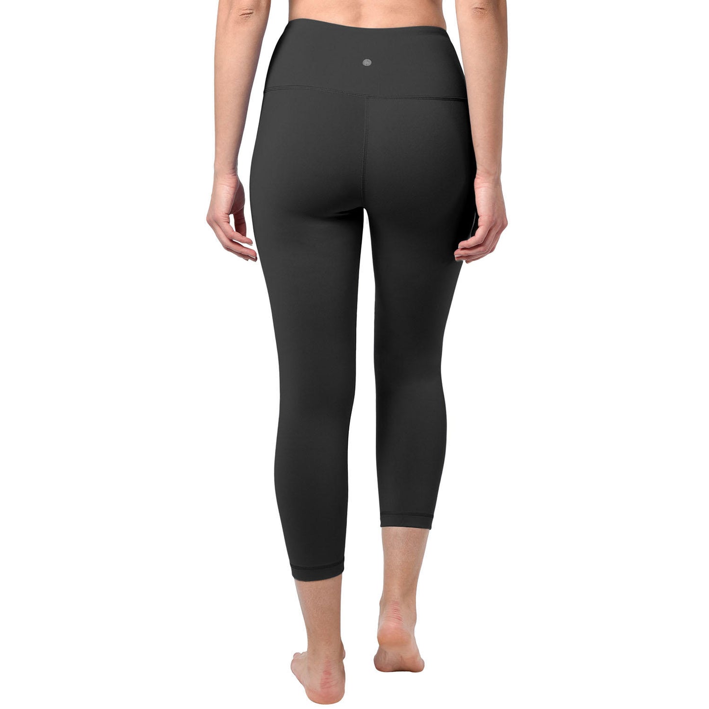 90 Degree by Reflex Girls High Waist Capri, Black (Small-7-8)