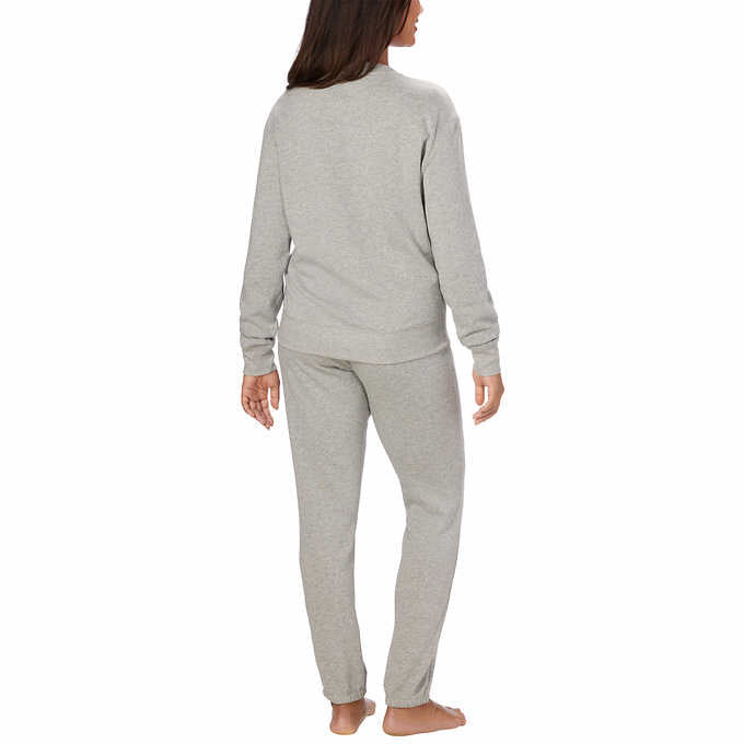 Calvin Klein Ladies' Crew Neck and Jogger Set, Gray
