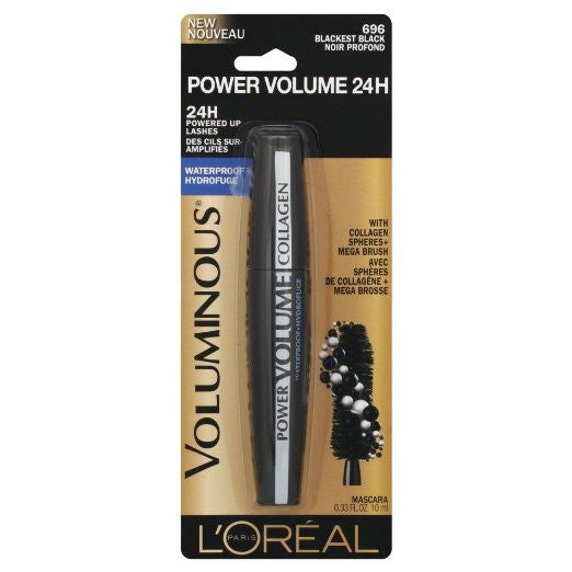 L'Oreal Voluminous Power Volume 24H Mascara, 696 Blackest Black - ADDROS.COM