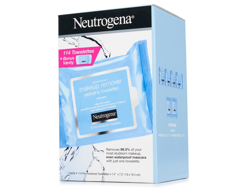 Neutrogena Makeup Remover-114 Cleansing Towelettes - ADDROS.COM