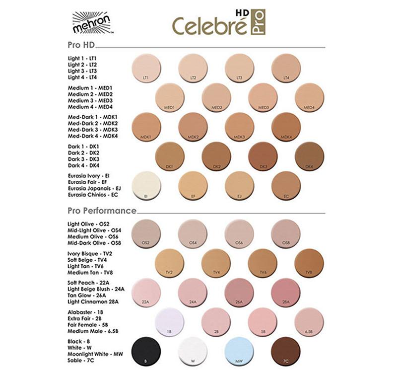 Mehron Makeup Celebre Pro HD Cream Foundation - Medium/Dark 3 - ADDROS.COM