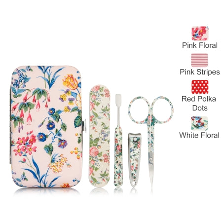 The Vintage Cosmetic Company Manicure Purse Pink Floral Satin - ADDROS.COM