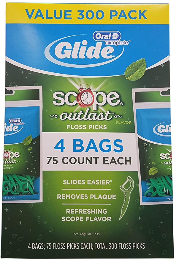 Oral-B Complete Glide Floss Picks, Scope Outlast