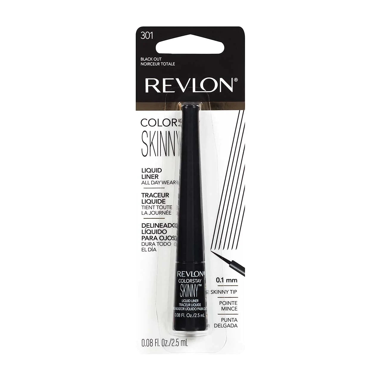 REVLON ColorStay Skinny Liquid Liner, 301 Black Out