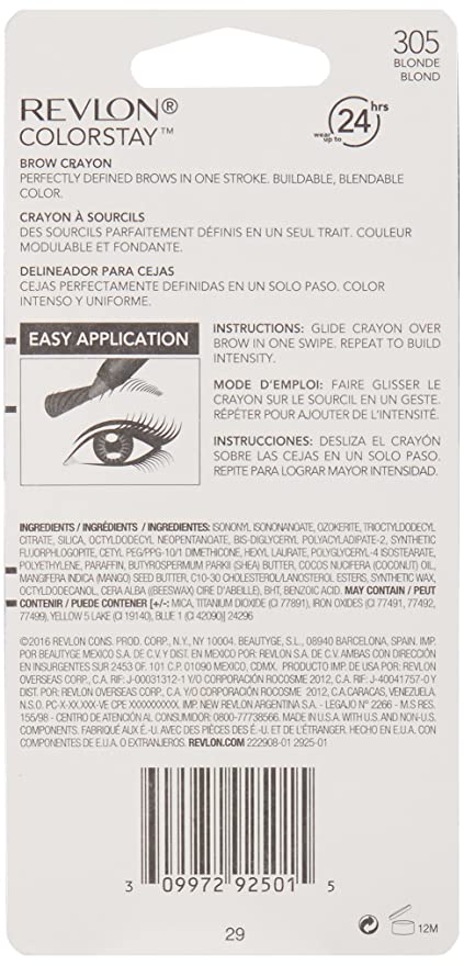 REVLON ColorStay Eyebrow Crayon, 305 Blonde