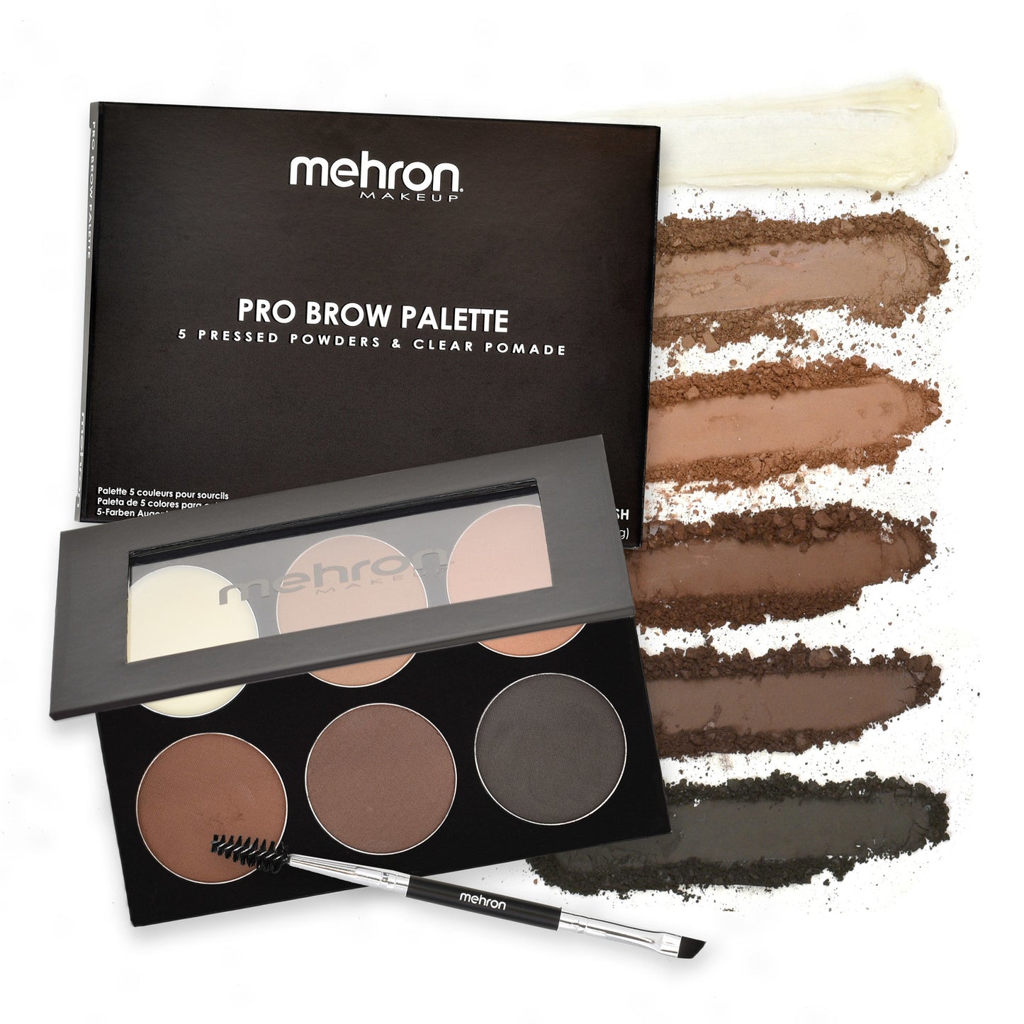 Mehron Makeup Pro Brow Palette - 6 Color Pro Palette - ADDROS.COM